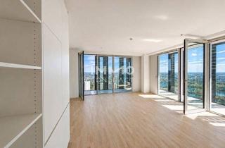 Maisonette mieten in 1220 Wien, 47. Etage mit 38qm Loggia: DC2 Tower: 3 Zimmer mit Skylineblick