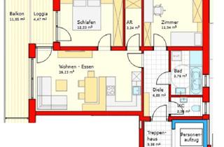 Wohnung kaufen in Huebstraße 16, 4786 Brunnenthal, Neubau: 3-Zimmer-Wohnung in sonniger Süd-West-Lage zu verkaufen!