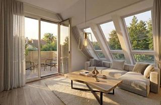 Wohnung kaufen in Münchenstraße 21/13, 1120 Wien, Wohntraum mit Ausblick: Lichtdurchflutete 4-Zimmer-Dachgeschosswohnung mit Großer Terrasse