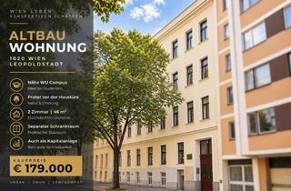 Wohnung kaufen in Praterstern, 1020 Wien, Altbauwohnung nahe WU & Prater | 2 Zimmer | Schrankraum | Perfekt für Studenten & Eigennutzer