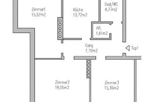 Wohnung mieten in Westbahnhof, 6020 Innsbruck, Renovierte 4-Zimmerwohnung / WG geeignet !