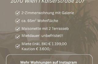 Wohnung mieten in Kaiserstraße 107, 1070 Wien, Mietvertrag unbefristet! Termine bitte online buchen (Link steht im Text)