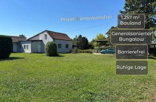 Haus kaufen in 2231 Strasshof an der Nordbahn, Generalsanierter Bungalow auf 1.257 m² teilbarem Bauland in Ruhelage