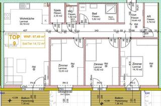 Wohnung mieten in 2424 Zurndorf, Neubau 4 Zimmer Warm mit 2 Balkonen, inkl. BK und 2 PKW-Stellplätzen