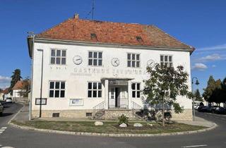 Haus kaufen in Baumgartnerstraße, 7022 Schattendorf, EINDRUCKSVOLLES GEBÄUDE IM ZENTRUM VON SCHATTENDORF -- EHEM. GASTHOF MIT GASTSTUBE/FESTSAAL/BÜHNE/TERRASSE UND ZIMMERN!