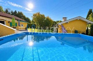 Haus kaufen in 4963 Sankt Peter am Hart, Gartenanlage mit Ferienhaus und Pool