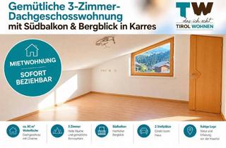 Wohnung mieten in 6462 Karres, Gemütliche 3-Zimmer-Dachgeschosswohnung mit Südbalkon & Bergblick