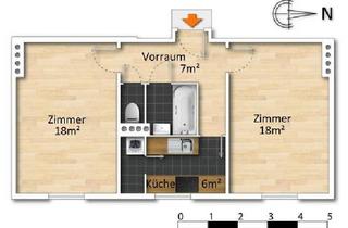 Wohnung kaufen in Nußdorfer Markt, 1190 Wien, "Ruhelage beim Q19 & nahe U4 - helle 2-Zimmer - freier Mietzins"