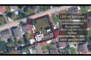Grundstück zu kaufen in 2231 Strasshof an der Nordbahn, 1.257 m² ideal geschnittenes, teilbares Bauland mit generalsaniertem Bungalow in Strasshof