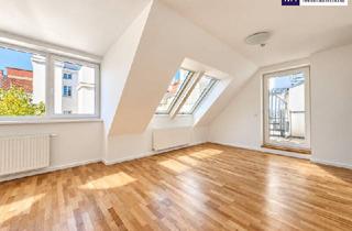 Wohnung kaufen in Schelleingasse, 1040 Wien, Über den Dächern Wiens | Helles 3-Zimmer-Dachgeschoss mit rund 67 m² Dachterrasse – jetzt entdecken!