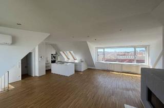 Maisonette mieten in Neubaugasse, 1070 Wien, Traumhafte Maisonettewohnung mit Dachterrasse und Kamin - Blick auf den Stephansdom