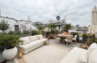Maisonette mieten in 1010 Wien, 1010! Modernes Wohnen über den Dächern der Innenstadt! Klimatisierte 5-Zimmer DG-Maisonette mit grosszügiger Terrasse, 3 Bädern und 3 Wcs!