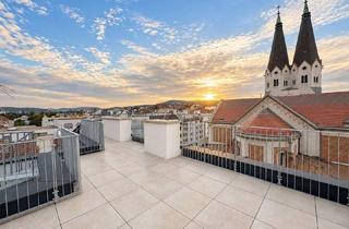 Wohnung kaufen in Gruschaplatz, 1140 Wien, EINZIGARTIGES WOHNERLEBNIS ÜBER DEN DÄCHERN – 360°-Dachterrasse mit Wienerwald-Blick | Erstbezug | ca. 85 m² | 3 Zimmer