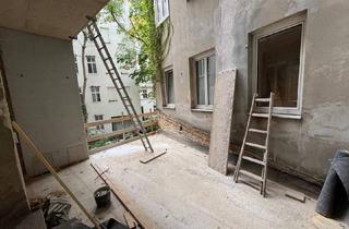 Wohnung kaufen in 1090 Wien, Herrschaftlich wohnen im Servitenviertel! Sanierungsbedürftige 142m² Altbauwohnung mit Terrasse!