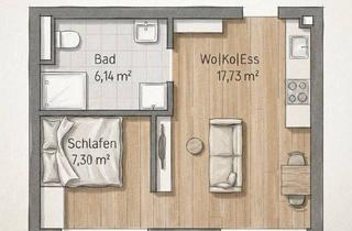 Wohnung kaufen in Zentrum, Augarten, Uni Graz, 8020 Graz, Graz - Gries: Leben Mitten in der Stadt 31M² Top Erstbezug im 1.Og + Balkon