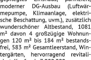 Anlageobjekt in 1180 Wien, TOPGRÜNLAGE gepflegtes Zinshaus, parifiziert, moderner DG-Ausbau (Luftwärmepumpe, Klimaanlage, elekt