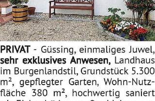 Haus kaufen in 7540 Güssing, Einmaliges Juwel, sehr exklusives Anwesen, Landhaus im Burgenlandstil, Grundstück 5.300 m², gep