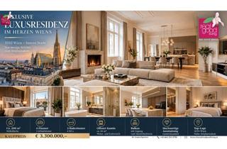 Wohnung kaufen in Lugeck, 1010 Wien, EXKLUSIVE LUXUSRESIDENZ IM HERZEN WIENS – CA. 200 m² | 3 SCHLAFZIMMER | 3 BÄDER | KAMIN | BALKON | GENERALSANIERT