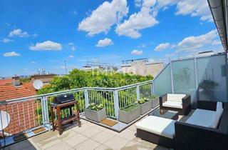 Maisonette kaufen in Amtshausgasse, 1050 Wien, Exklusive DG Wohnung ohne Dachschrägen! Uneinsehbare Dachterrasse mit Panoramablick! Kamin vorhanden!