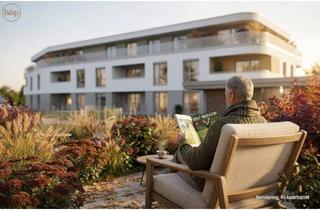 Wohnung kaufen in 2821 Lanzenkirchen, Lebensqualität am See: Blick von beiden Wohnräumen in den Eigengarten