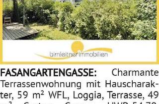 Wohnung kaufen in Fasangartengasse, 1130 Wien, Charmante Terrassenwohnung mit Hauscharakter, 59 m² WFL, Loggia, Terrasse, 49 m² Garten, G