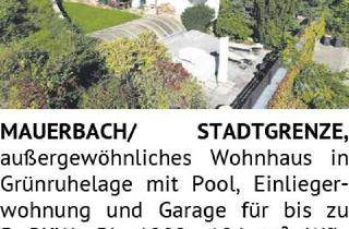 Haus kaufen in 3001 Mauerbach, außergewöhnliches Wohnhaus in Grünruhelage mit Pool, Einliegerwohnung und Garage für bis zu 5 PKW, B