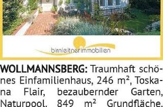 Einfamilienhaus kaufen in 2004 Niederhollabrunn, Traumhaft schönes Einfamilienhaus, 246 m² Toskana Flair, bezaubernder Garten, Naturpool, 849 m&