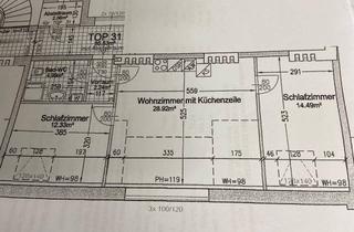 Wohnung mieten in Hettenkofergasse, 1160 Wien, PROVISIONSFREI WUNDERBARE UNBEFRISTETE - 1160, Hettenkofergasse -Moderne Dachgeschoss -3-Zimmwohnung U 3 Nähe