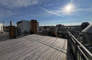 Wohnung mieten in Wiedner Hauptstraße, 1040 Wien, 3-Zimmer Dachgeschosswohnung mit Wohnküche, 56 m2 Dachterrasse, Abstellraum und Kellerabteil