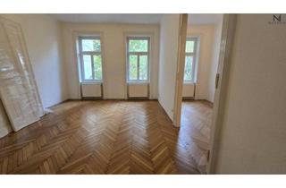 Wohnung kaufen in 1140 Wien, 3-Zimmer-Wohnung Altbauwohnung im Hochparterre mit großem Potenzial und einem bezaubernden Grünblick (über 1.000m2 Gemeinschaftsgarten)