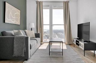 Wohnung mieten in Wehlistraße 291, 1020 Wien, Marinatower: U2 Donaumarina, 1 Zi mit Balkon mit Ausblick auf Donau, Gym, Sauna, Shops im Tower (VIE120)