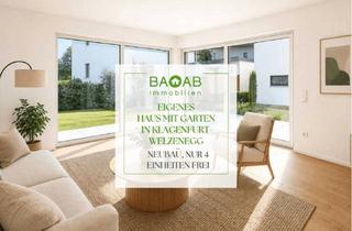 Haus kaufen in 9020 Klagenfurt, EIGENES HAUS MIT GARTEN IN KLAGENFURT-WELZENEGG – NEUBAU, NUR 4 EINHEITEN FREI