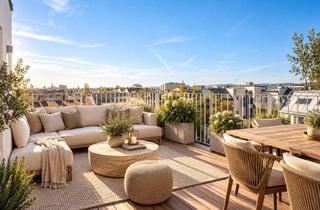 Penthouse kaufen in 1020 Wien, Neu 4-Zimmer-Penthouse-Erstbezug mit Terrasse, Zwei Bädern und Klimaanlage im 7. Liftstock