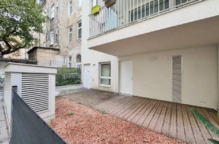 Wohnung mieten in Moissigasse, 1220 Wien, Möblierte Erdgeschosswohnung mit hofseitigem Garten - 2 Zimmer + Abstellraum inkl. Fenster