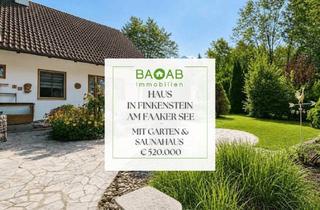 Villen zu kaufen in 9584 Finkenstein, Haus in Finkenstein am Faaker See mit Garten & Saunahaus – € 520.000