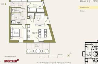 Wohnung mieten in 8054 Graz, Leben sie Modern und Grün in Bester Lage: 3-Zimmerwohnung mit Balkon im Projekt Schlosspark