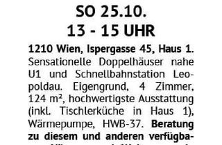 Haus kaufen in 1210 Wien, Sensationelle Doppelhäuser nahe U1 und Schnellbahnstation Leopoldau. Eigengrund, 4 Zimmer, 124 m&sup