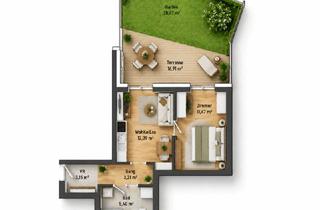 Wohnung kaufen in 8042 Graz, Neubauprojekt Graz, St. Peter - Exklusive Anlegerwohnung (35m²) mit Terrasse und Garten!