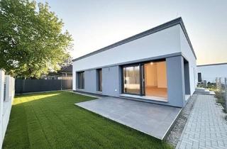 Einfamilienhaus kaufen in 2230 Gänserndorf, Erstbezug in Grünruhelage! Sonnendurchfluteter Bungalow mit Terrasse, großzügigem Garten und zwei Stellplätzen